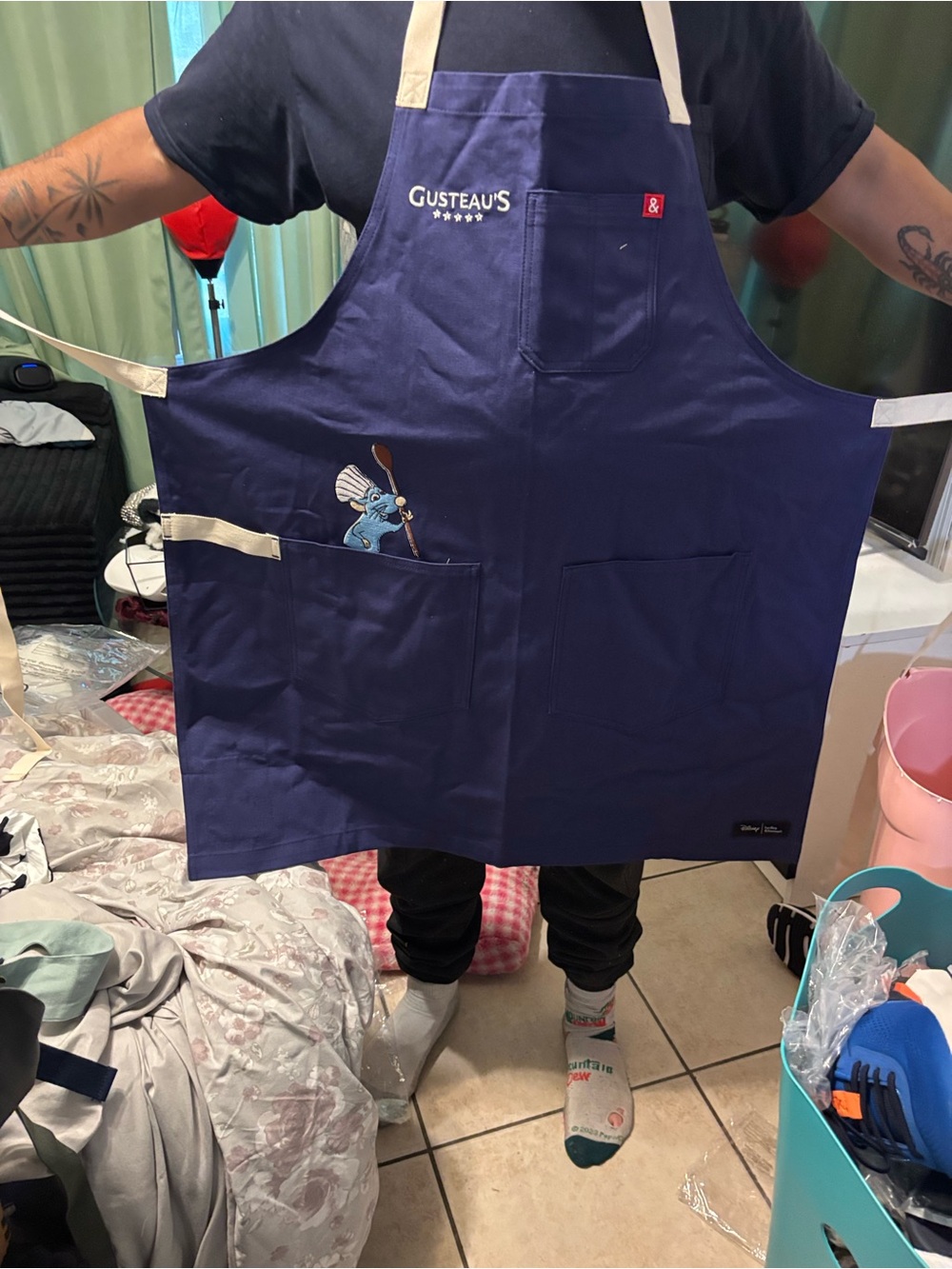 Gusteau's Navy Blue Chef Apron with Pockets